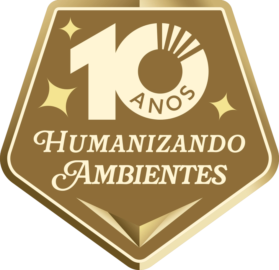 Selo comemorativo — 10 anos humanizando ambientes